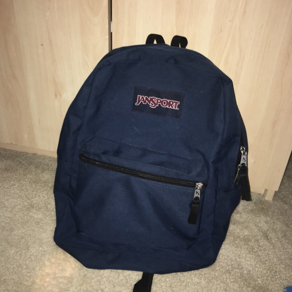 Navy blue jansport backpack